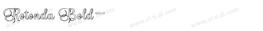 Rotonda Bold字体转换